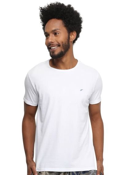 Camiseta Ellus Masculina Cotton Fine Basic Logo Branca - Marca Ellus