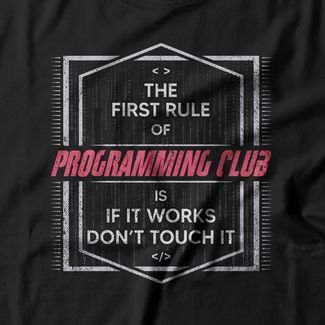 Camiseta Feminina Programming Club - Preto