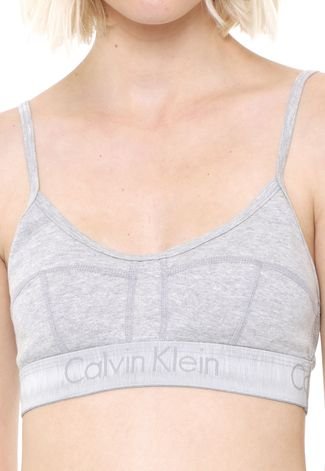 Top Calvin Klein Underwear Logo Cinza