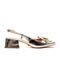 Slingback Couro Prata Salto Baixo Cecconello 2390001-4 - Marca Cecconello