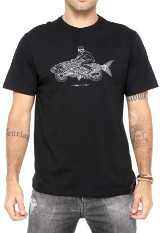 Camiseta Hurley Fish Tails Preta