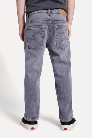 Calca Jeans Mini Tp Slim Fog Reserva Mini Cinza