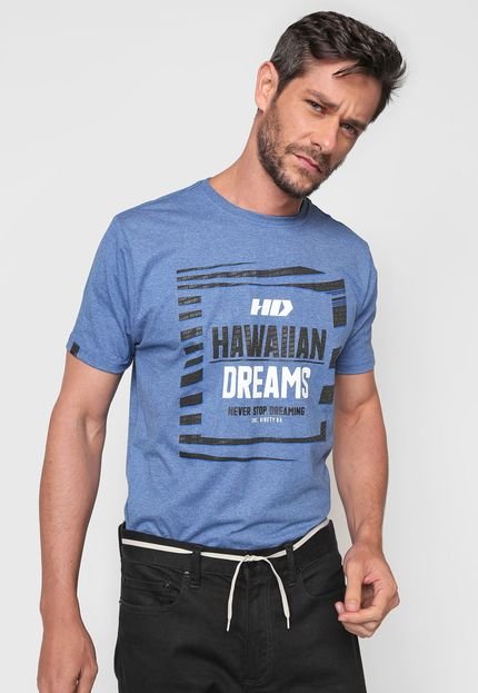 Camiseta HD Hawaiian Dreams Lettering Azul - Marca HD Hawaiian Dreams