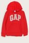 Blusa Infantil de Moletom GAP Logo Bordado Vermelha - Marca GAP