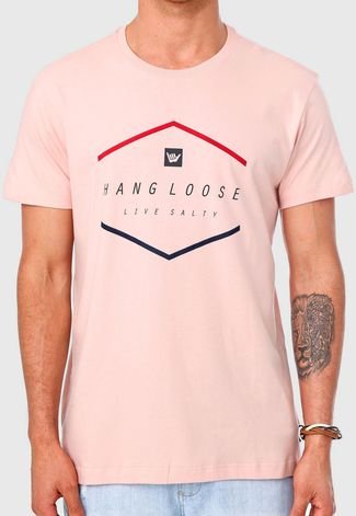 Camiseta Hang Loose Blancolor Rosa