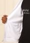 Blusa de Moletom Aberta AX ARMANI EXCHANGE Logo Branca - Marca AX ARMANI EXCHANGE