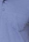 Camisa Polo Kohmar Bolso Piquet Azul - Marca Kohmar