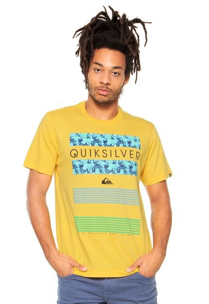 Camiseta Quiksilver Happy Stripe Amarela - Marca Quiksilver