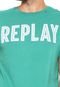 Camiseta Replay Line Verde - Marca Replay