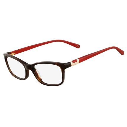 Óculos de Grau Diane Von Furstenberg DVF5051 206/50 Tartaruga - Retangular - Marca Diane Von Furstenberg