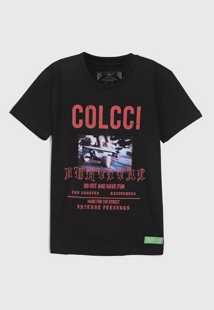 Camiseta Colcci Fun Infantil Logo Preta - Marca Colcci Fun