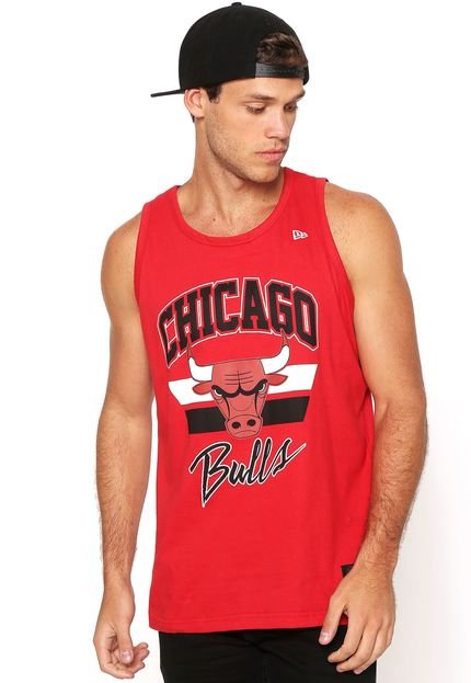 Regata New Era Chicago Bulls NBA Vermelha - Marca New Era