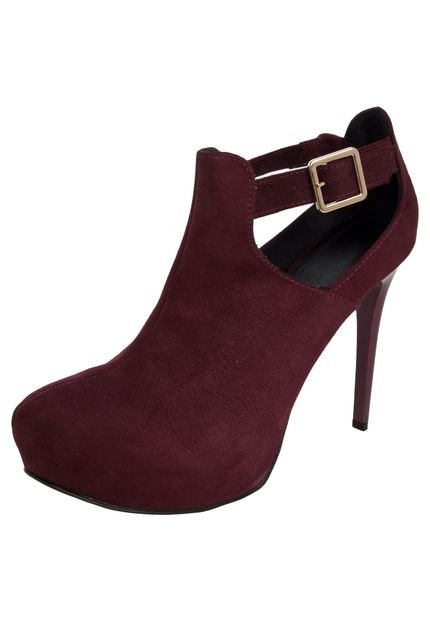 Ankle Boot Zatz Sued Vinho - Marca Zatz