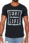 Camiseta FiveBlu Manga Curta Surf Life Preta - Marca FiveBlu