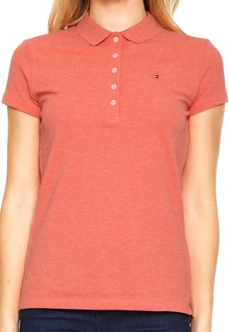 Camisa Polo Tommy Hilfiger Slim Coral