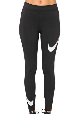 Legging Nike Sportswear Club Swoos Cinza - Compre Agora