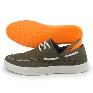 Dockside Masculino Mocassim Palmilha de Silicone Verde