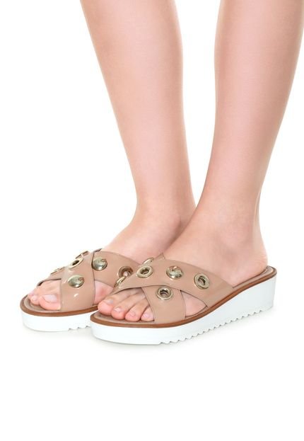 Tamanco DAFITI SHOES Tratorado Nude - Marca DAFITI SHOES