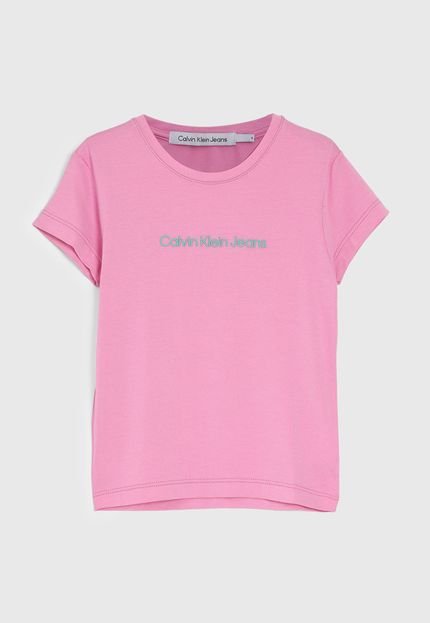 Camiseta Calvin Klein Kids Logo Rosa - Marca Calvin Klein Kids