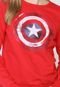 Blusa de Moletom Flanelada Fechada Cativa Marvel Capitão América Vermelha - Marca Cativa Marvel