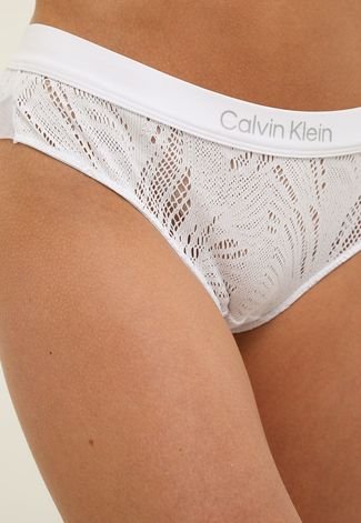 Calcinha Calvin Klein Underwear Tanga Laise Branca - Compre Agora