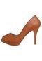 Peep Toe Anna Flynn Meia Pata Marrom - Marca Anna Flynn