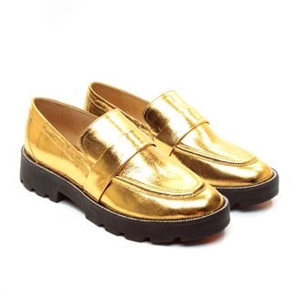 Sapato Oxford Couro Ouro Cecconello 2418001-3