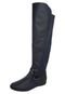 Bota Piccadilly Over Knee Flat Lycra Traseiro Metal Azul - Marca Piccadilly