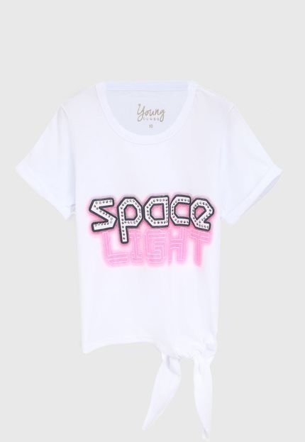 Blusa Young Class Infantil Lettering Branca - Marca Young Class