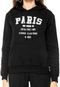 Moletom Flanelado Fechado FiveBlu Paris Preto - Marca FiveBlu