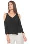 Blusa Aishty Transpassada Preta - Marca Aishty