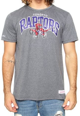 Camiseta Mitchell & Ness Team Toronto Raptors Cinza