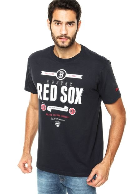 Camiseta New Era Retro 8 Boston Red Sox MLB Azul Marinho - Marca New Era