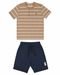 Conjunto Camisa Listrada e Bermuda Infantil Masculino Onda Marinha - Marca Onda Marinha