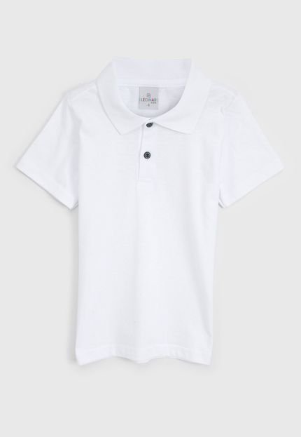 Camisa Polo Lecimar Infantil Lisa Branca - Marca Lecimar