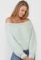 Blusa Hering Tricot Ombro a Ombro Verde - Marca Hering