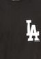 Camiseta New Era Flag Usa 6 Los Angeles Dodgers Preta - Marca New Era
