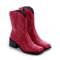 Bota Texana Janet Bico Quadrado Vermelho Vermelho - Marca Damannu Shoes