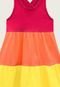 Vestido Infantil Kyly Color Block Rosa - Marca Kyly