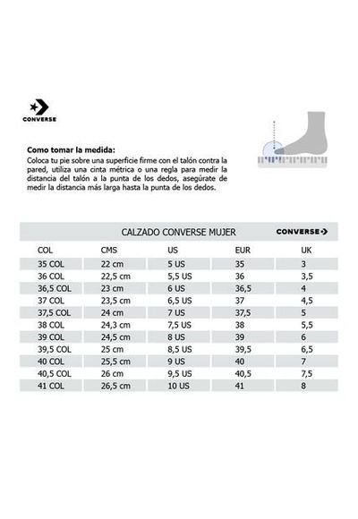 Converse all star guia de tallas hotsell