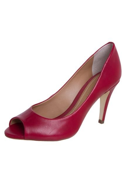 Peep Toe Dumond Basic Vermelho - Marca Dumond