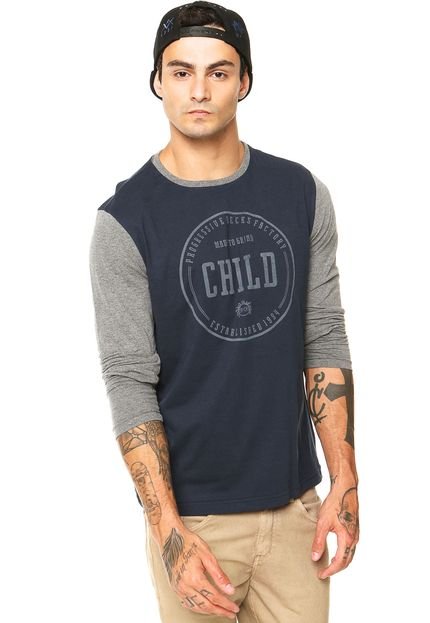 Camiseta Child Made To Grind Azul/Cinza - Marca Child