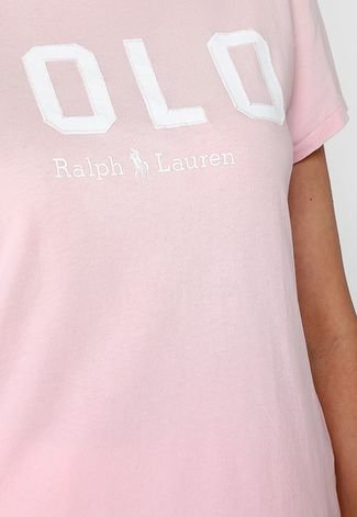 Camiseta Lauren Ralph Lauren Logo Rosa