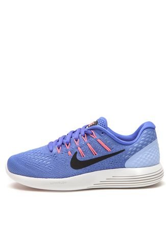 Tênis Nike Lunarglide 8 Azul/Preto/Rosa