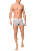 Cuecas Calvin Klein Trunk Modern Cotton Branca / Cinza Mescla Pack 2UN - Marca Calvin Klein