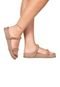 Papete Feminina Sandalia Chinelo 2 Tiras Nude Estilo Shoes - Marca Estilo Shoes