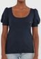 Camiseta Rusty Manga Puff Azul-Marinho - Marca Rusty