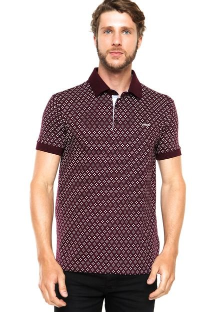 Camisa Polo Colcci Estampada Contraste Roxa - Marca Colcci