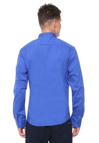 Camisa Colcci Slim Básica Azul
