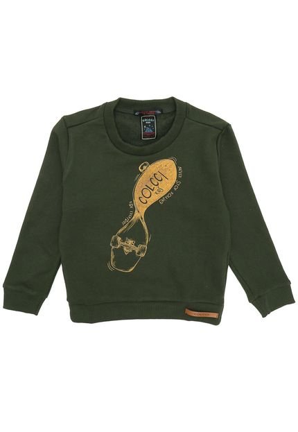 Blusa de Moletom Colcci Kids Infantil Skate Verde - Marca Colcci Kids